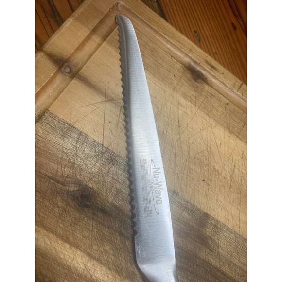 Stainless Steel One Piece Nu-Wave Kichen Knife Set Of 5 With Block - Picture 7 of 15